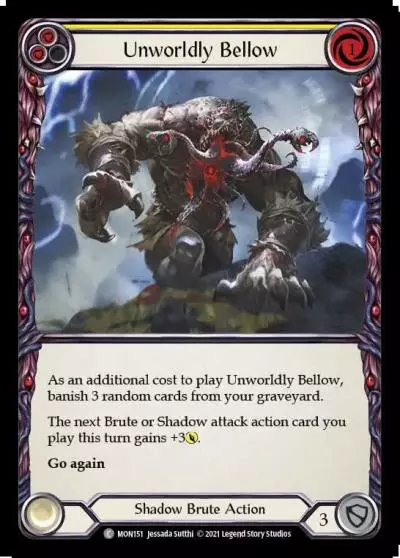 Unworldly Bellow YELLOW MON151 - Monarch - Flesh and blood card