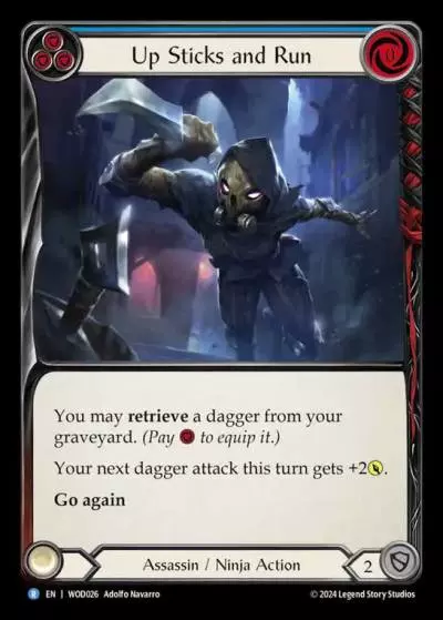 Up Sticks and Run BLUE WOD026 - The Hunted Blitz Deck - Arakni, Web of Deceit - Flesh and blood card
