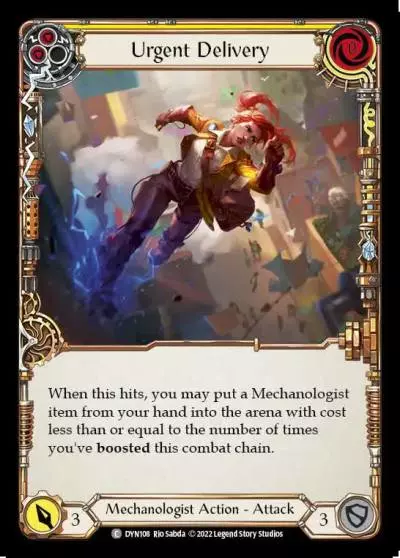 Urgent Delivery YELLOW DYN108 - Dynasty - Flesh and blood card