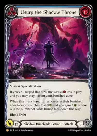 Usurp the Shadow Throne IAR110-RF - Usurp the Shadow Throne - Flesh and blood card