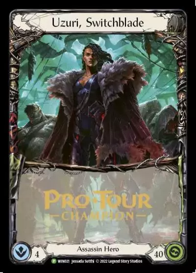 Uzuri, Switchblade WIN021-CF - Pro Tour Champion Cards - Outsiders - Flesh and blood card