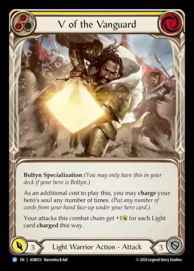 V of the Vanguard YELLOW ASB023 - Armory Deck - Ser Boltyn, Breaker of Dawn - Flesh and blood card