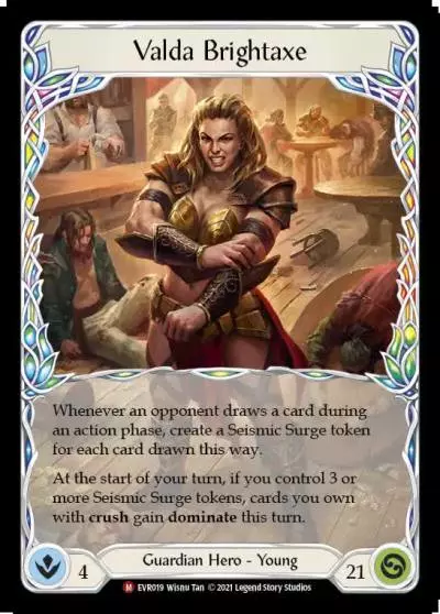 Valda Brightaxe EVR019 - Everfest - Flesh and blood card