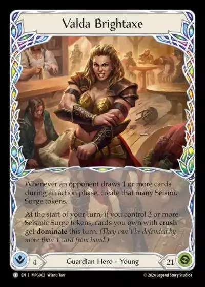 Valda Brightaxe MPG002 - Mastery Pack Guardian - Flesh and blood card