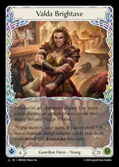 Valda Brightaxe MPG002-MV - Mastery Pack Guardian - Flesh and blood card