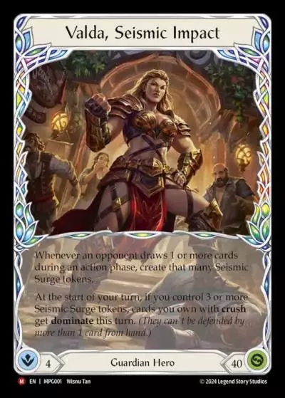 Valda, Seismic Impact MPG001 - Mastery Pack Guardian - Flesh and blood card
