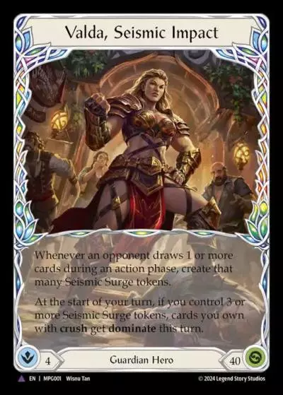 Valda, Seismic Impact MPG001-MV - Mastery Pack Guardian - Flesh and blood card