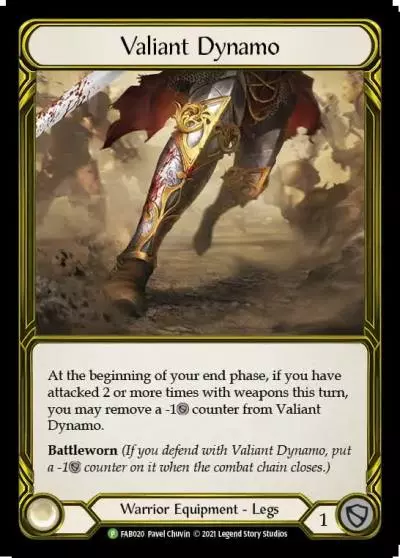 Valiant Dynamo FAB020-GF - Premier Organized Play - Monarch - Flesh and blood card