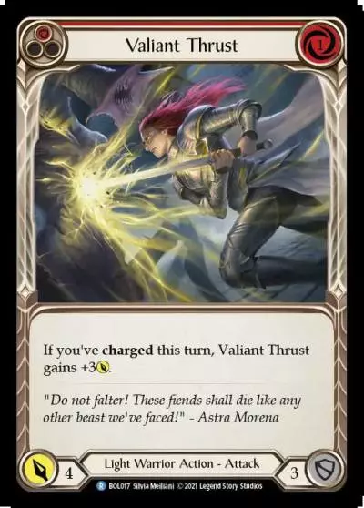 Valiant Thrust RED BOL017 - Boltyn - Blitz Deck - Flesh and blood card