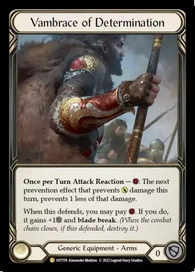 Vambrace of Determination OUT174-RF - Outsiders - Flesh and blood card