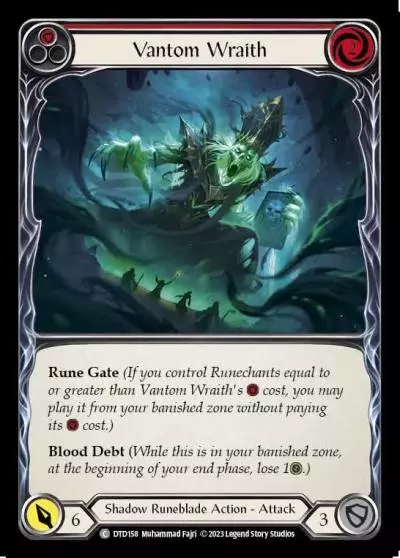 Vantom Wraith RED DTD158 - Dusk till Dawn - Flesh and blood card