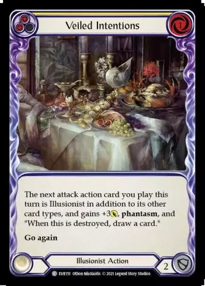 Veiled Intentions YELLOW EVR151 - Everfest - Flesh and blood card