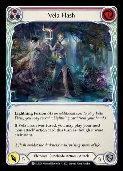 Vela Flash RED ELE076 - Tales of Aria - Flesh and blood card