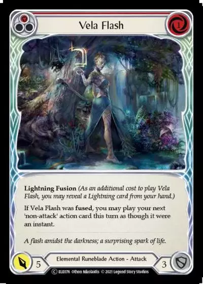 Vela Flash RED U-ELE076-RF - Tales of Aria - Unlimited - Flesh and blood card