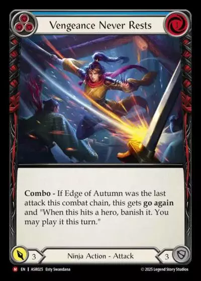 Vengeance Never Rests BLUE ASR025 - Armory Deck - Ira, Scarlet Revenger - Flesh and blood card