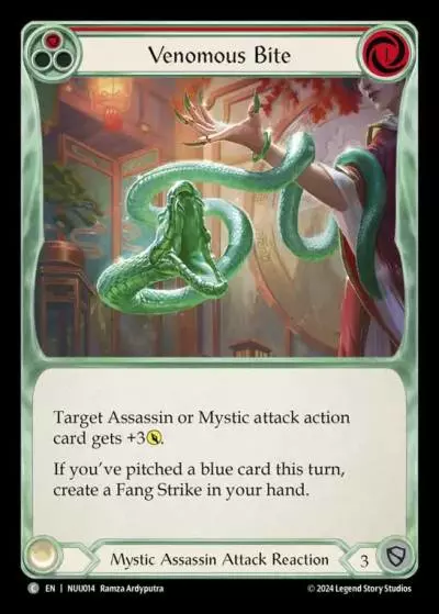 Venomous Bite RED NUU014 - Nuu - Blitz Deck - Flesh and blood card