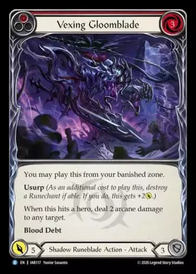 Vexing Gloomblade IAR117 - Usurp the Shadow Throne - Flesh and blood card
