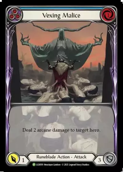 Vexing Malice BLUE LGS059-RF - Armory - Season 4 - Flesh and blood card