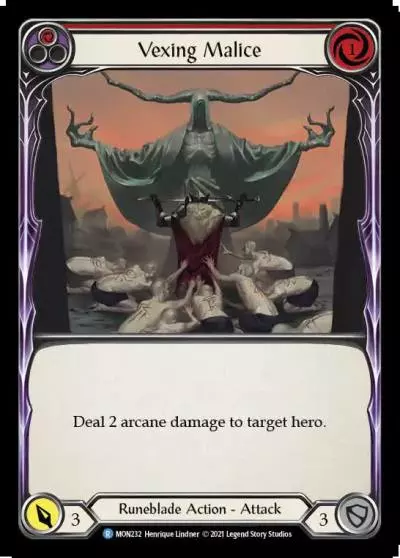 Vexing Malice RED MON232 - Monarch - Flesh and blood card