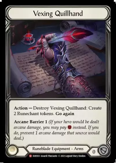 Vexing Quillhand EVR103 - Everfest - Flesh and blood card