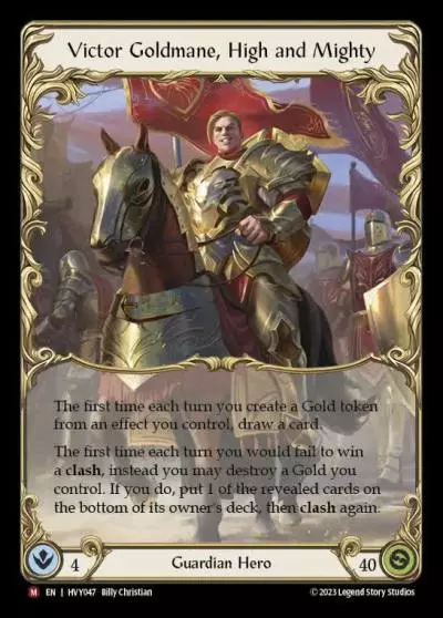 Victor Goldmane, High and Mighty HVY047 - Heavy Hitters - Flesh and blood card