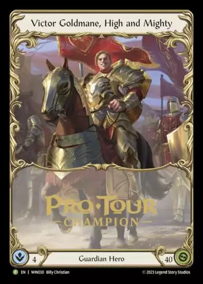 Victor Goldmane, High and Mighty WIN030-CF - Pro Tour Champion Cards - Heavy Hitters - Flesh and blood card