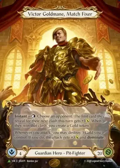 Victor Goldmane, Match Fixer JDG071-MV - Judge Pack - Season 10 - Flesh and blood card