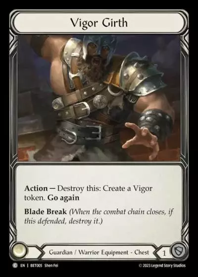 Vigor Girth BET005 - Betsy - Heavy Hitters Blitz Deck - Flesh and blood card