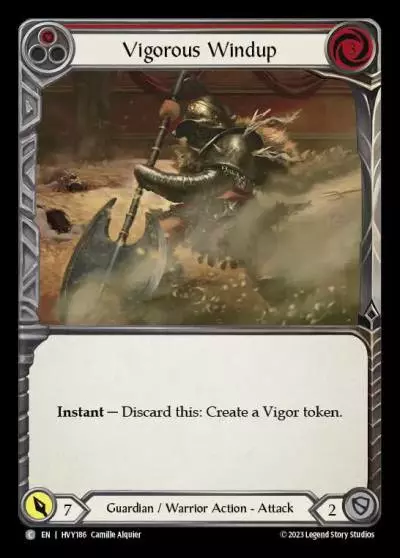 Vigorous Windup RED HVY186 - Heavy Hitters - Flesh and blood card