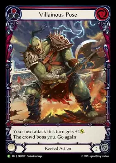 Villainous Pose GEM097 - GEM - Pack 3 - Flesh and blood card