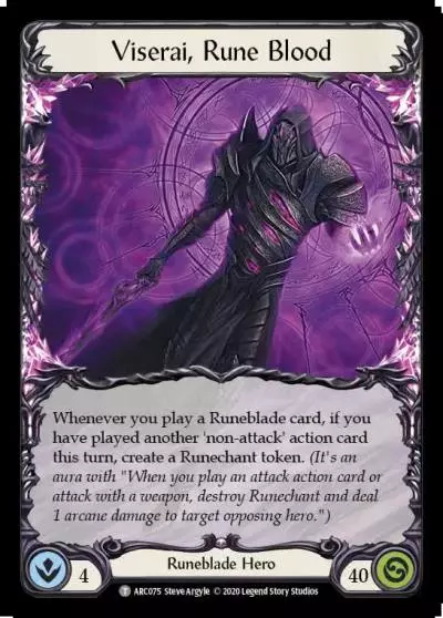 Viserai, Rune Blood U-ARC075 - Arcane Rising - Unlimited - Flesh and blood card