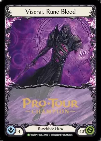 Viserai, Rune Blood WIN007-CF - Pro Tour Champion Cards - Flesh and blood card