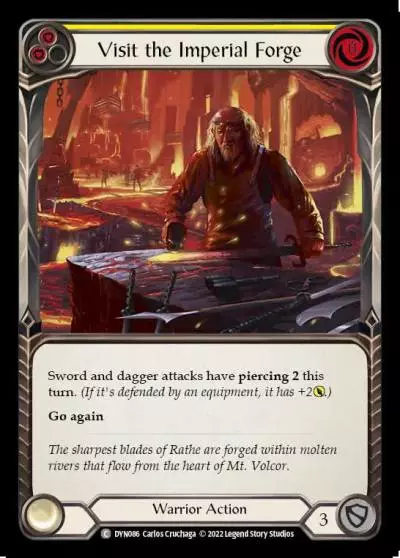 Visit the Imperial Forge YELLOW DYN086 - Dynasty - Flesh and blood card