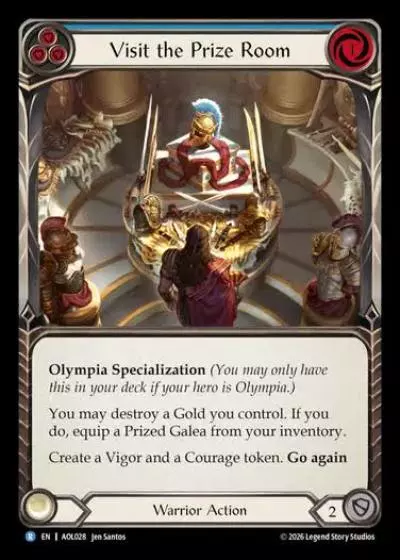 Visit the Prize Room AOL028 - Armory Deck - Olympia, Prized Fighter - Flesh and blood card