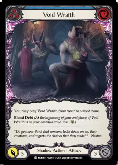 Void Wraith BLUE MON211 - Monarch - Flesh and blood card