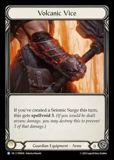 Volcanic Vice PEN018 - Compendium of Rathe - Flesh and blood card