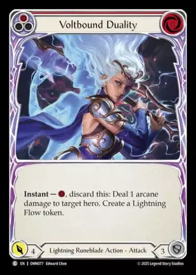 Voltbound Duality OMN077 - Omens of the Third Age - Flesh and blood card
