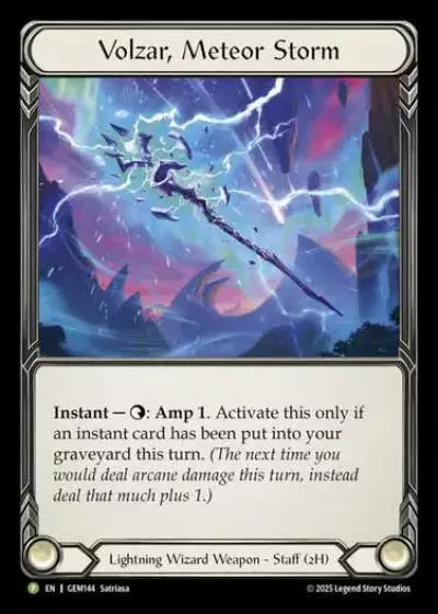 Volzar, Meteor Storm GEM144-CF - GEM - Pack 5 - Flesh and blood card