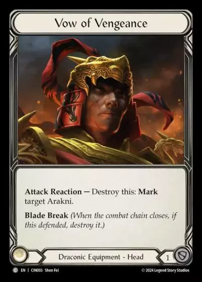 Vow of Vengeance CIN003 - The Hunted Blitz Deck - Cindra - Flesh and blood card