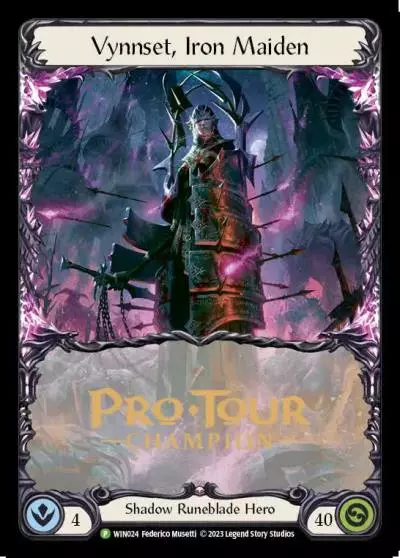 Vynnset, Iron Maiden WIN024-CF - Pro Tour Champion Cards - Dusk Till Dawn - Flesh and blood card