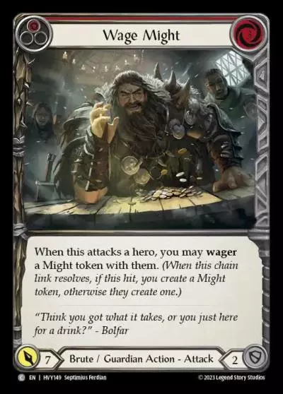 Wage Might RED HVY149 - Heavy Hitters - Flesh and blood card