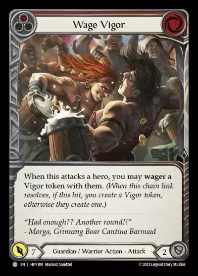 Wage Vigor RED HVY189 - Heavy Hitters - Flesh and blood card