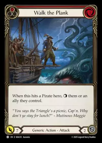 Walk the Plank RED SEA235 - High Seas - Flesh and blood card