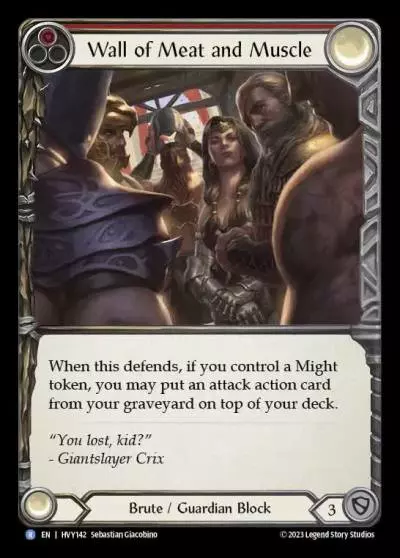 Wall of Meat and Muscle RED HVY142 - Heavy Hitters - Flesh and blood card