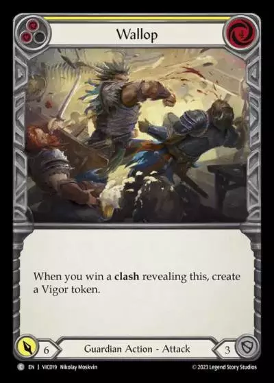 Wallop YELLOW VIC019 - Victor - Heavy Hitters Blitz Deck - Flesh and blood card