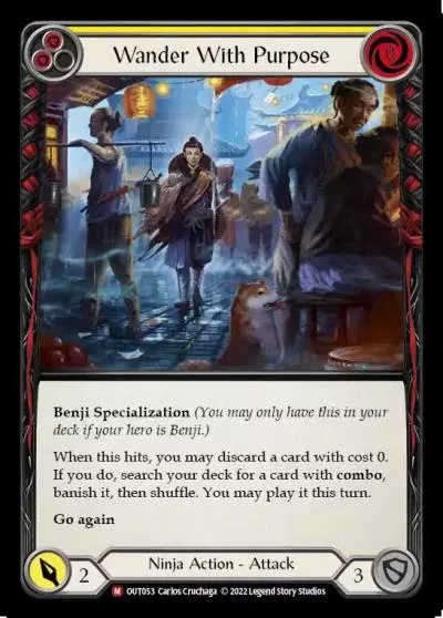 Wander With Purpose YELLOW OUT053 - Outsiders - Flesh and blood card