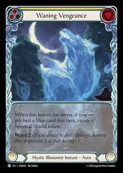 Waning Vengeance YELLOW ENG013 - Enigma - Blitz Deck - Flesh and blood card