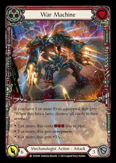 War Machine RED EVO056-EA - Bright Lights - Flesh and blood card
