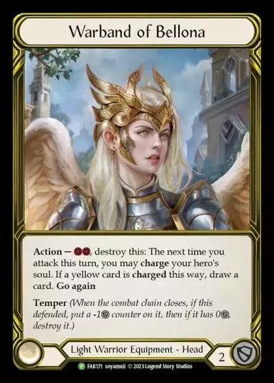 Warband of Bellona FAB171-GF - Premier Organized Play - Bright Lights - Flesh and blood card