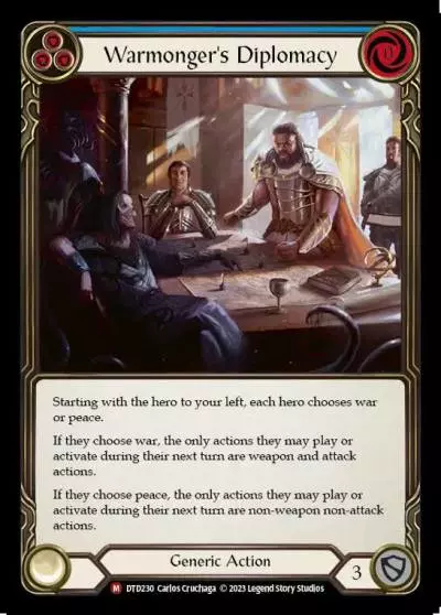 Warmonger's Diplomacy BLUE DTD230 - Dusk till Dawn - Flesh and blood card